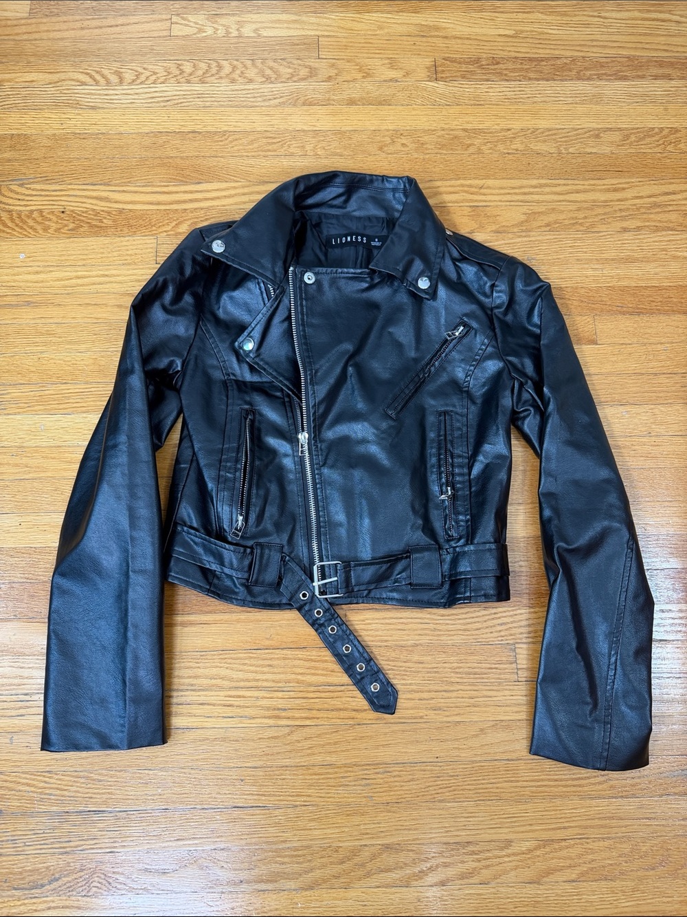 Princess Polly Black Faux Leather Biker Jacket